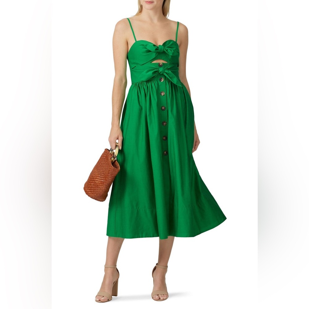 kate spade Green Midi Dress with Button Front